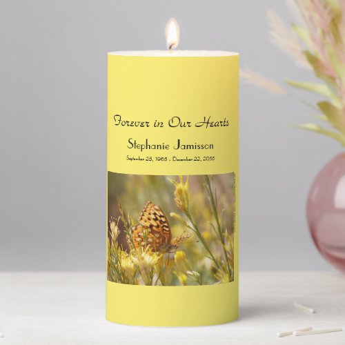 Yellow Butterfly Forever in our Hearts Memorial 