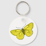 Yellow Butterfly Keychain at Zazzle