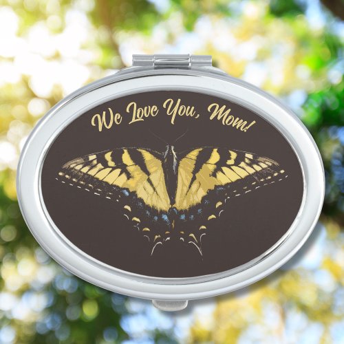 Yellow Butterfly Mothers Day Compact Mirror