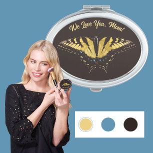 Yellow Butterfly Mother's Day Compact Mirror