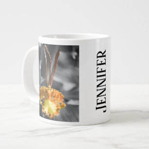 Yellow Butterfly Orchid Flower Giant Coffee Mug