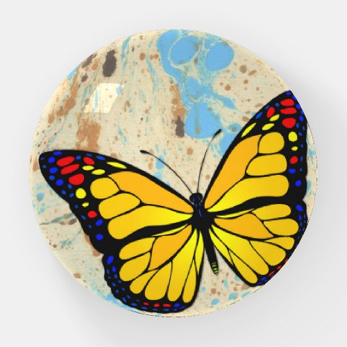 Yellow butterfly paperweight