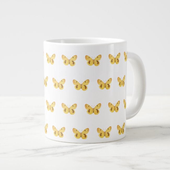 Yellow Butterfly Pattern - Mug