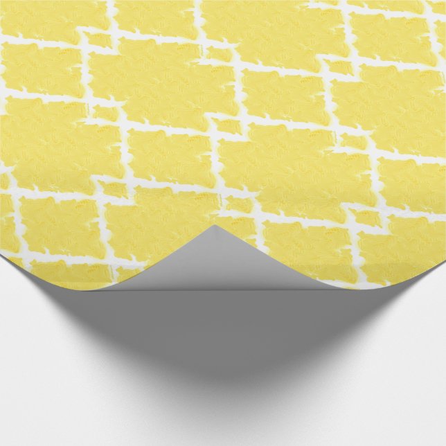 Yellow Butterfly Pattern Wrapping Paper (Corner)