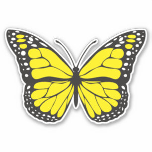 Yellow butterfly sticker