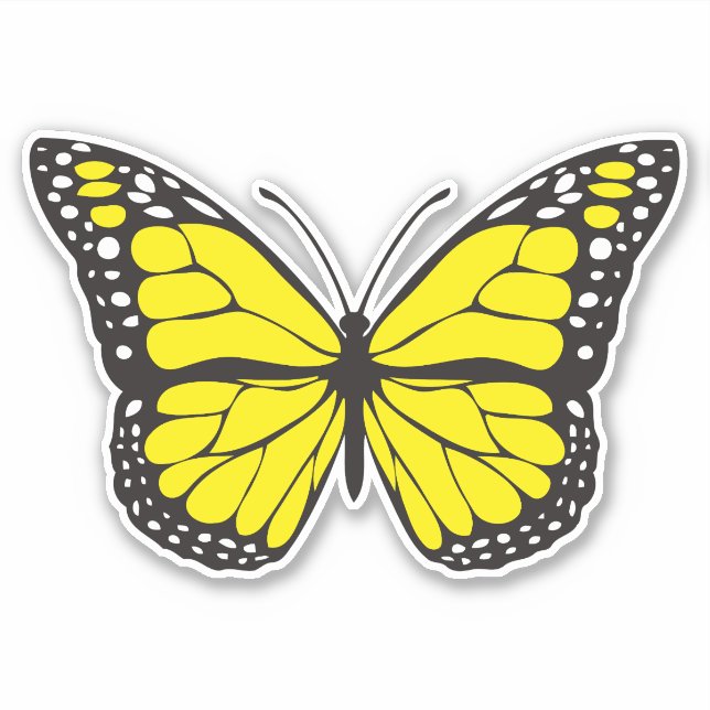 Yellow butterfly sticker (Front)