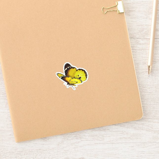 yellow Butterfly  Stickers (Notebook)