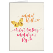 Yellow Butterfly - What if I fall? Inspirational (Front)