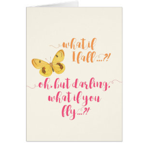 Yellow Butterfly - What if I fall? Inspirational