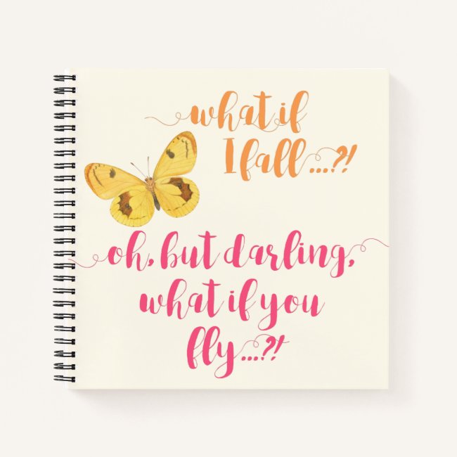 Yellow Butterfly - What if I fall? Inspirational