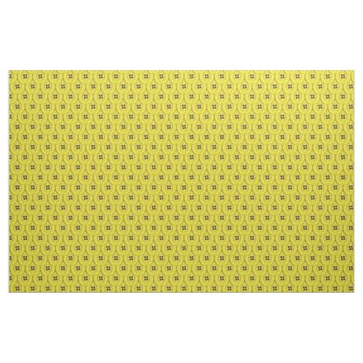 Yellow Buttons Fabric