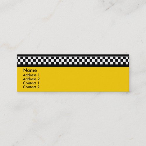 Yellow Cab Business Card 2