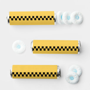 Yellow cab checkered pattern breath savers® mints