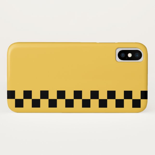 Yellow cab checkered pattern Case-Mate iPhone case (Back (Horizontal))
