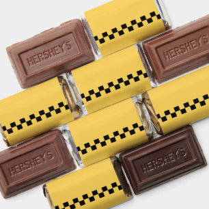 Yellow cab checkered pattern hershey's miniatures