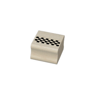 Yellow cab checkered pattern rubber stamp