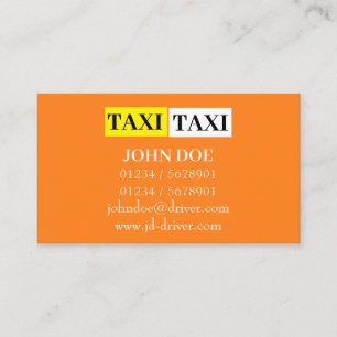 Yellow Cab Connect Business Card