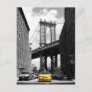 Yellow Cab near Manhattan Bridge, New York City Postcard