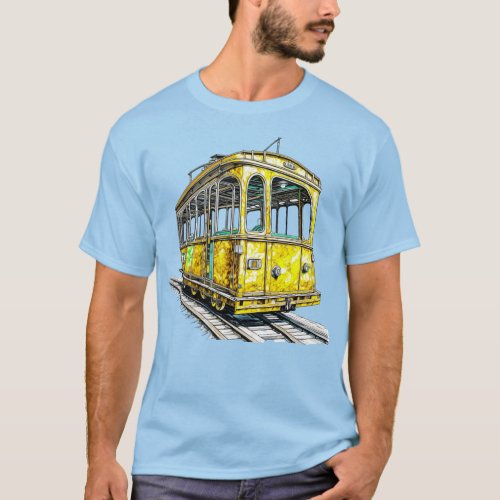 Yellow Cable Car T_Shirt