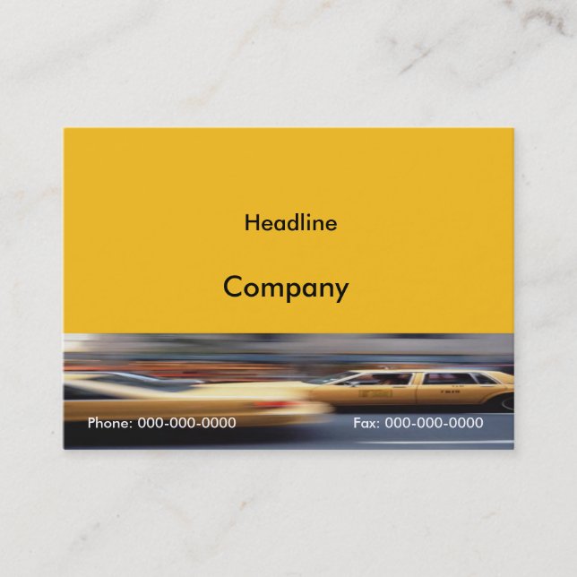 Yellow Cabs Business Card (Front)