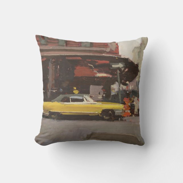 Yellow Cadillac 2012 Throw Pillow (Front)