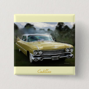 Yellow Cadillac Button
