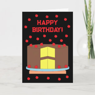Yellow Cake & Chocolate Frosting: Black Birthday Card