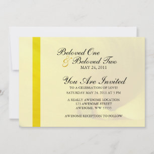 Yellow Calla Lily Flower Invitation