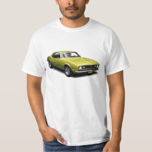 Yellow Camaro on White T-Shirt