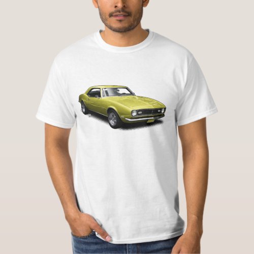 Yellow Camaro on White T_Shirt