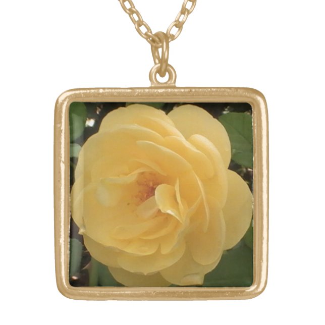 Yellow Camellia Necklace (Front)