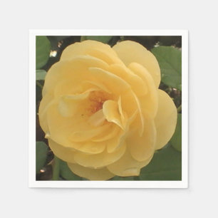 Yellow camellia paper napkin