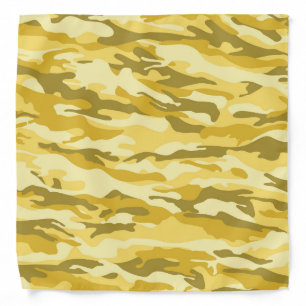 Yellow Camo Pattern Bandana