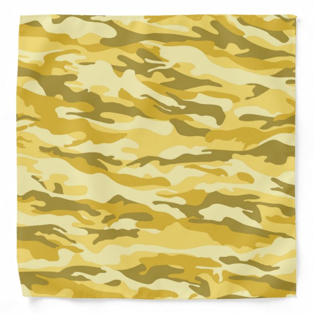 Yellow Camo Pattern Bandana (Front)
