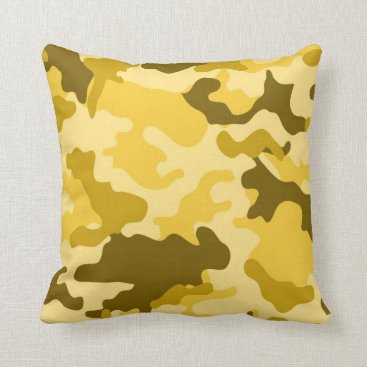 Yellow Camo Throw Pillow Yellow Camo Throw Pillow