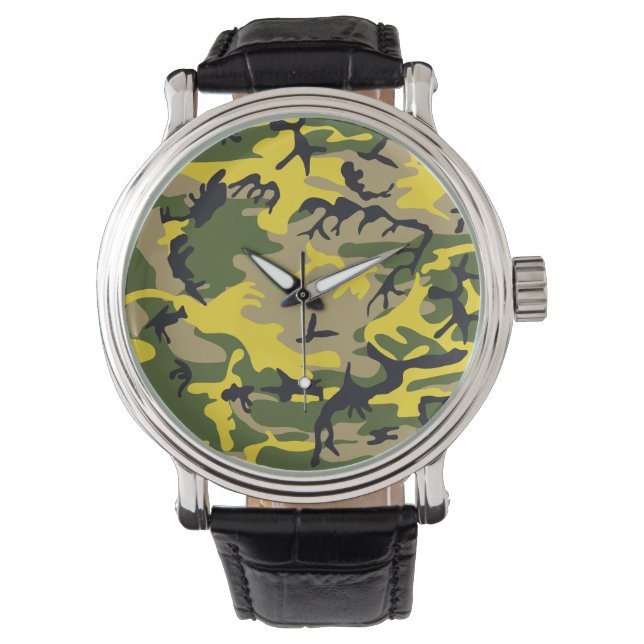 Yellow Camouflage Watch (Front)