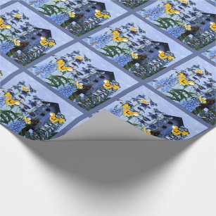 Solid bright canary yellow wrapping paper, Zazzle