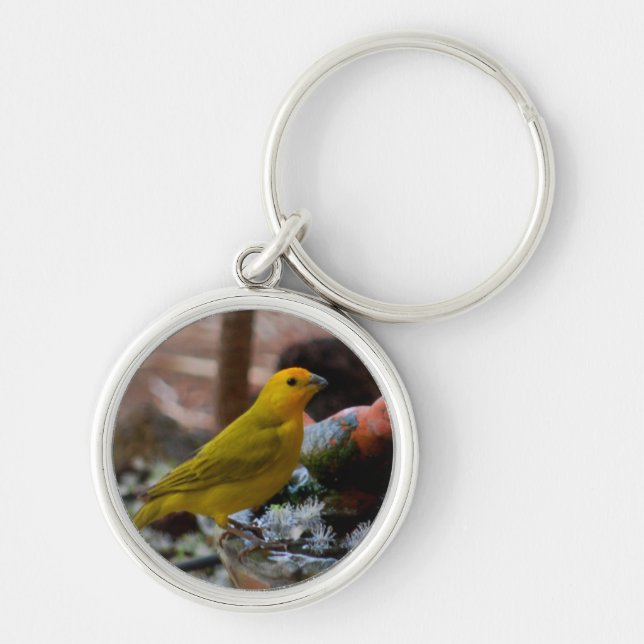Yellow Canary Birds of Hawaii Keychain (Front)