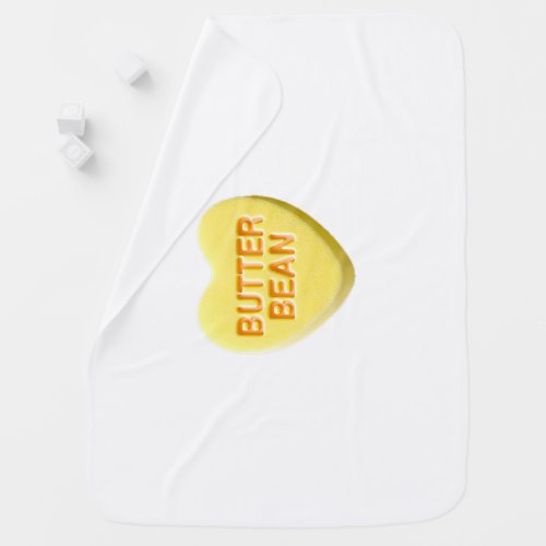 yellow candy heart butter bean baby blanket