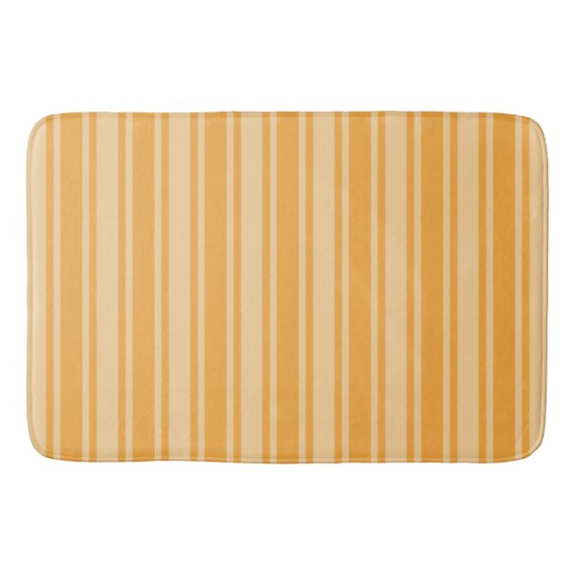 Yellow candy stripes bath mat (Front)