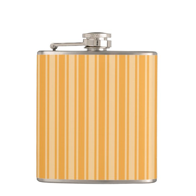 Yellow candy stripes flask (Front)