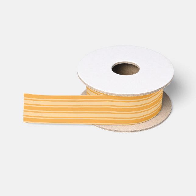 Yellow candy stripes satin ribbon (Spool)