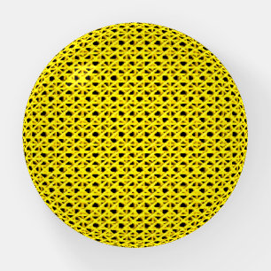Yellow Cane Dome Paperweight