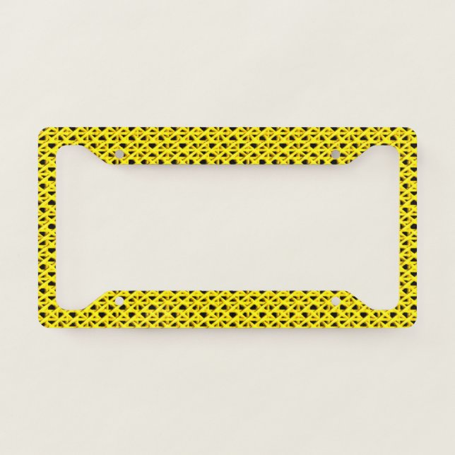 Yellow Cane License Plate Frame (Front)