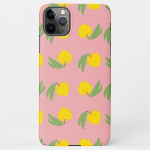 yellow canistel lucuma or egg fruit pattern iPhone 11Pro max case