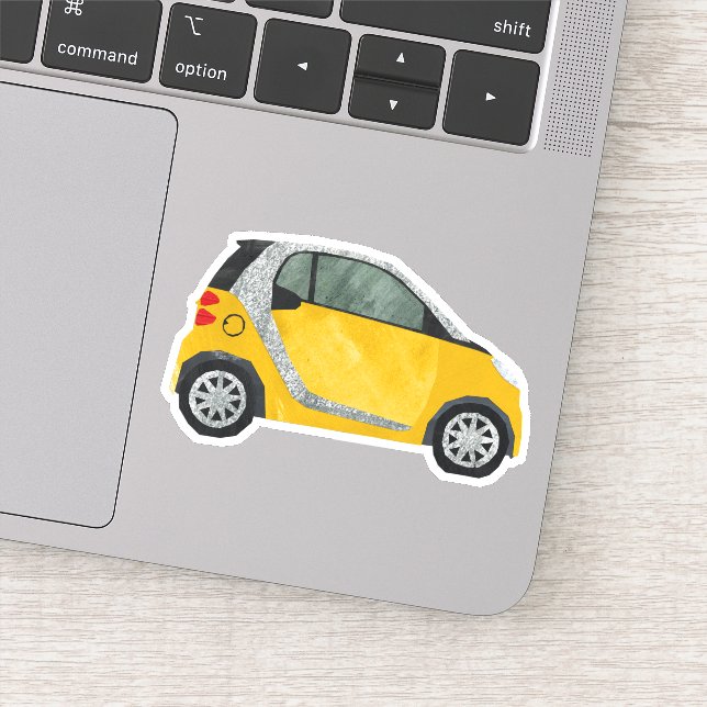Yellow car sticker (Detail)
