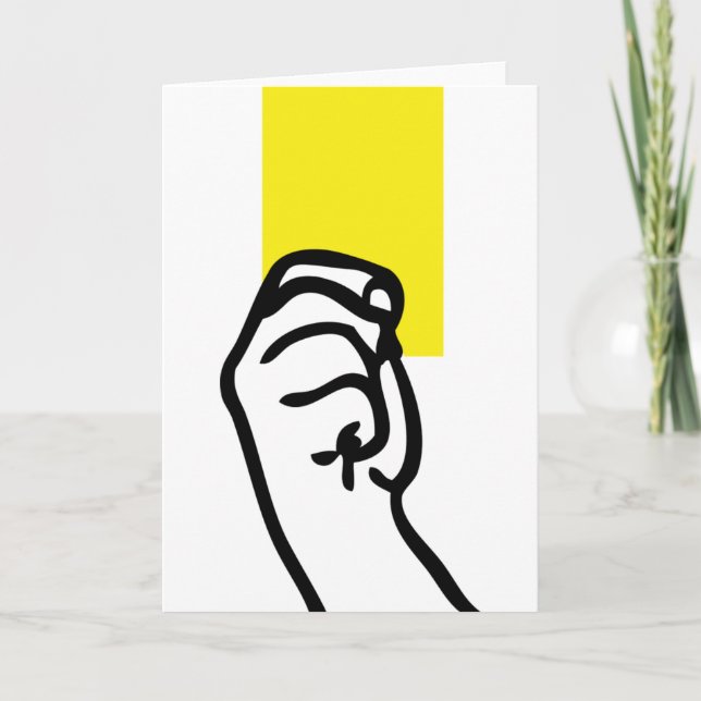 Yellow card soccer (Front)