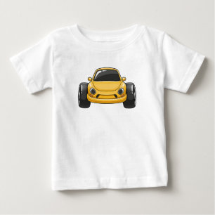 Yellow Cartoon Car Baby T-Shirt
