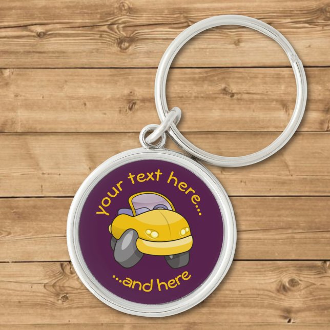 Yellow Cartoon Car Keychain (Creator Uploaded)