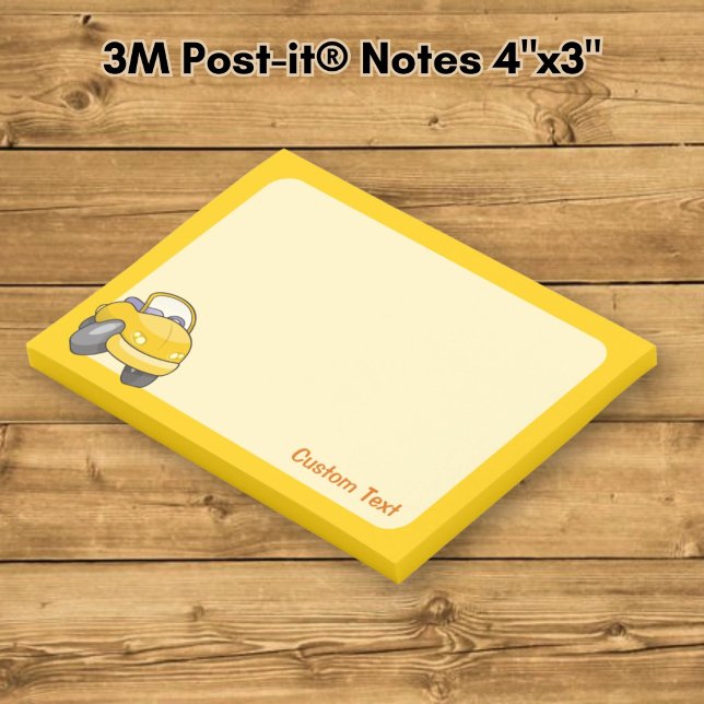 Yellow Cartoon Car Post-it Notes (Creator Uploaded)